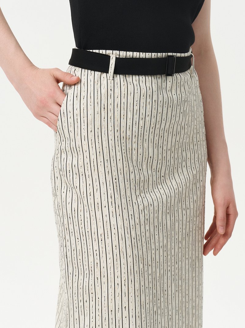 Прямая юбка в полоску