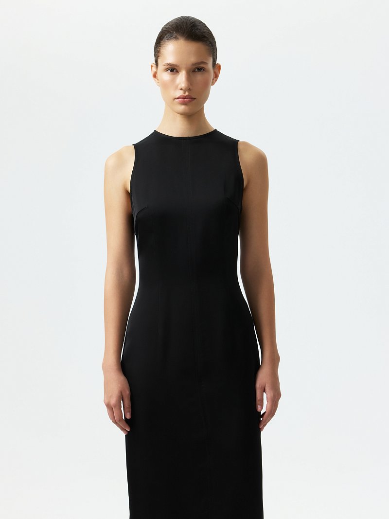 Атласное платье-макси