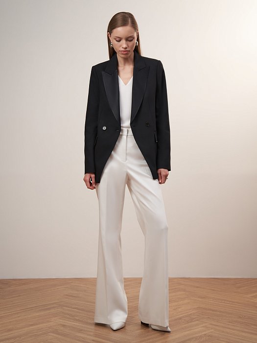 Брюки-клеш с разрезами: фото №3