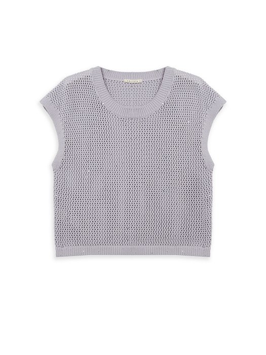 Вязаный топ с пайетками: фото №6