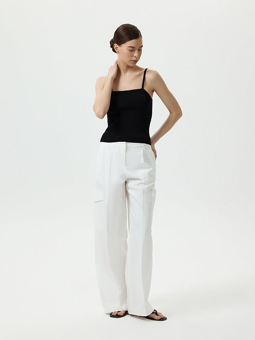 Трикотажный топ на бретелях: фото №4