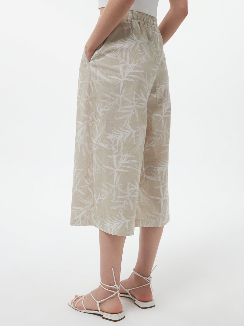 Хлопковые бриджи на резинке