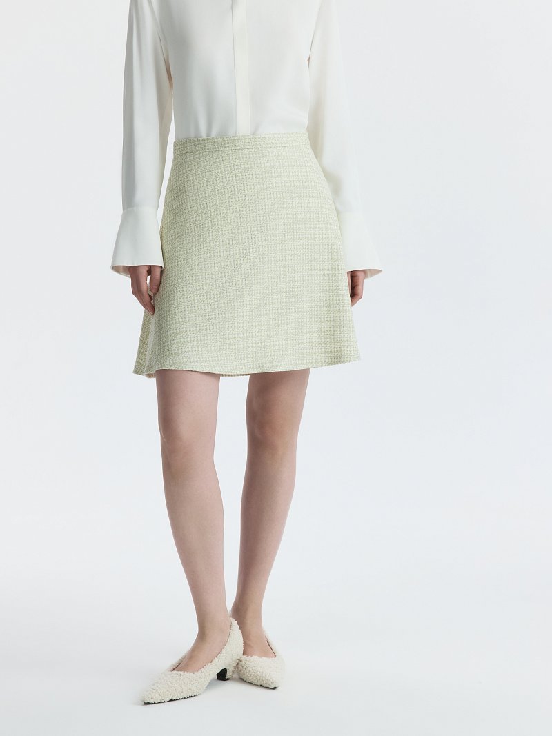 Расклешенная юбка из твида