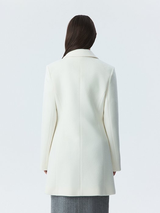 Приталенное полупальто из шерсти: фото №4