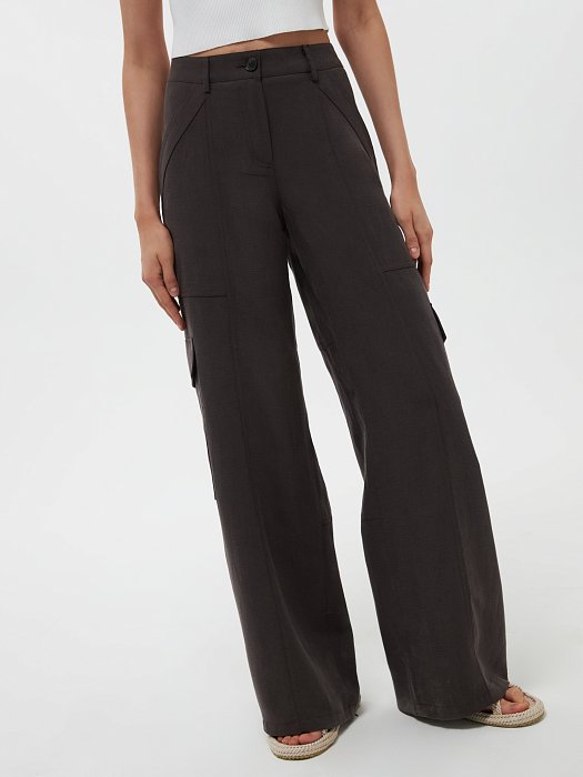 Брюки-карго со льном: фото №2