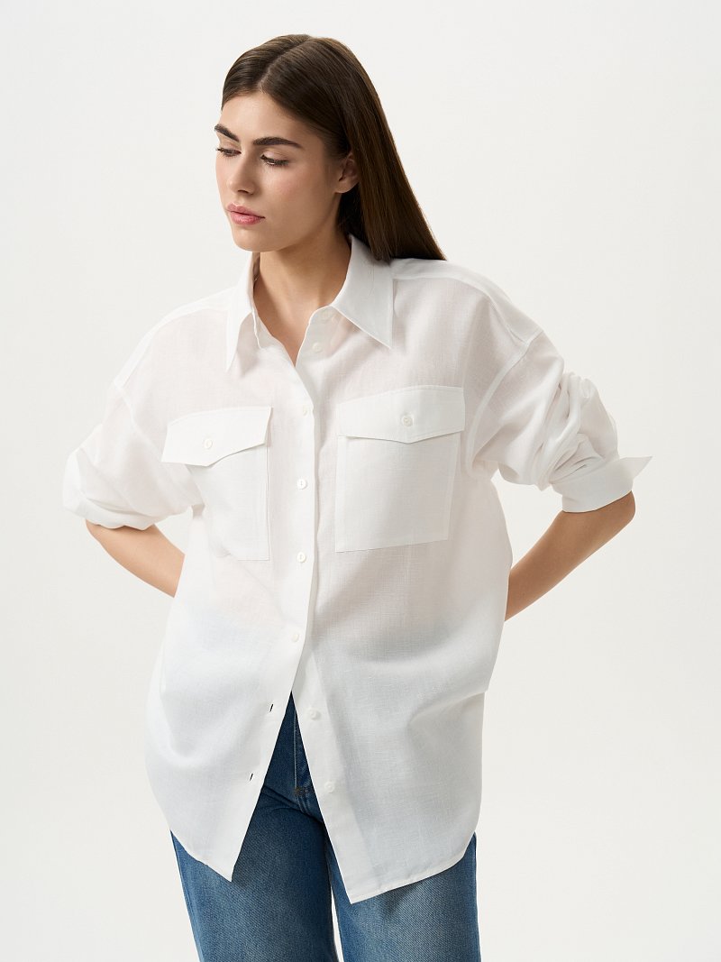 Рубашка из хлопка и льна