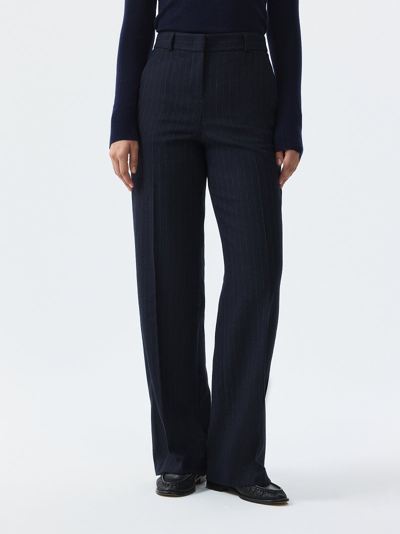 Брюки из фланели в полоску