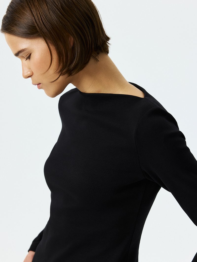 Приталенный лонгслив из хлопка