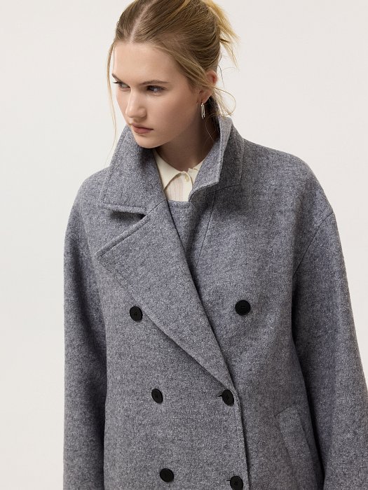 Пальто из букле с шерстью: фото №3