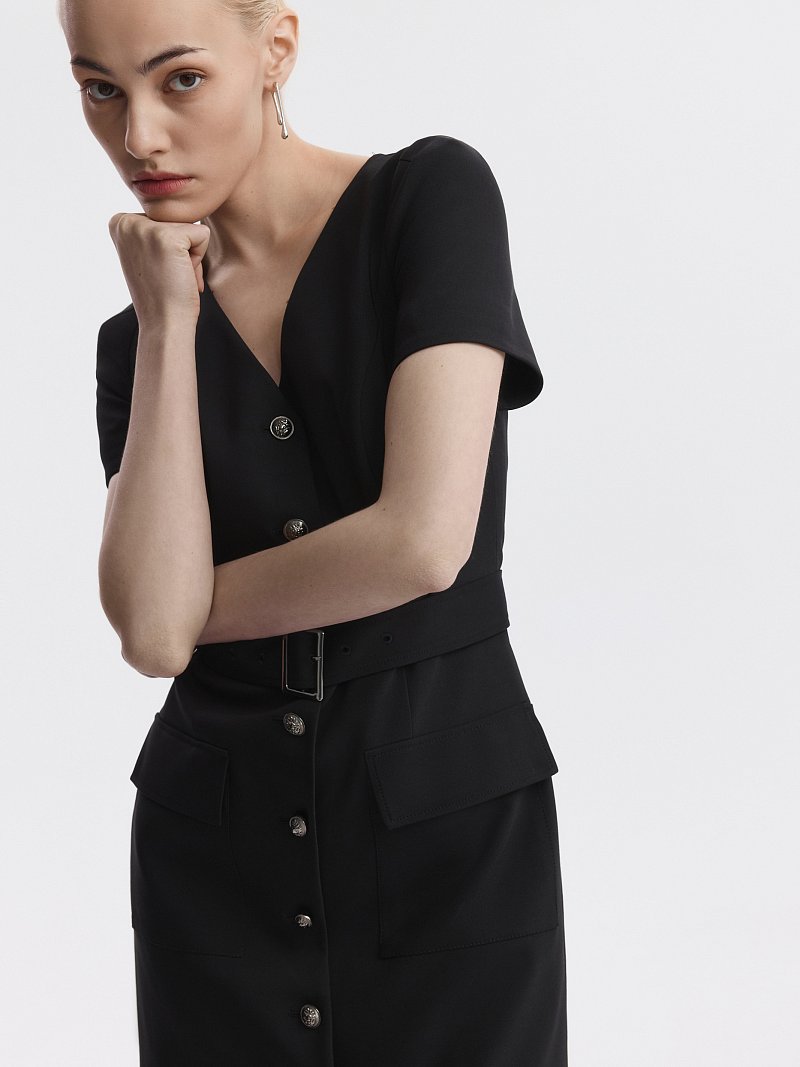 Платье-мини из хлопка