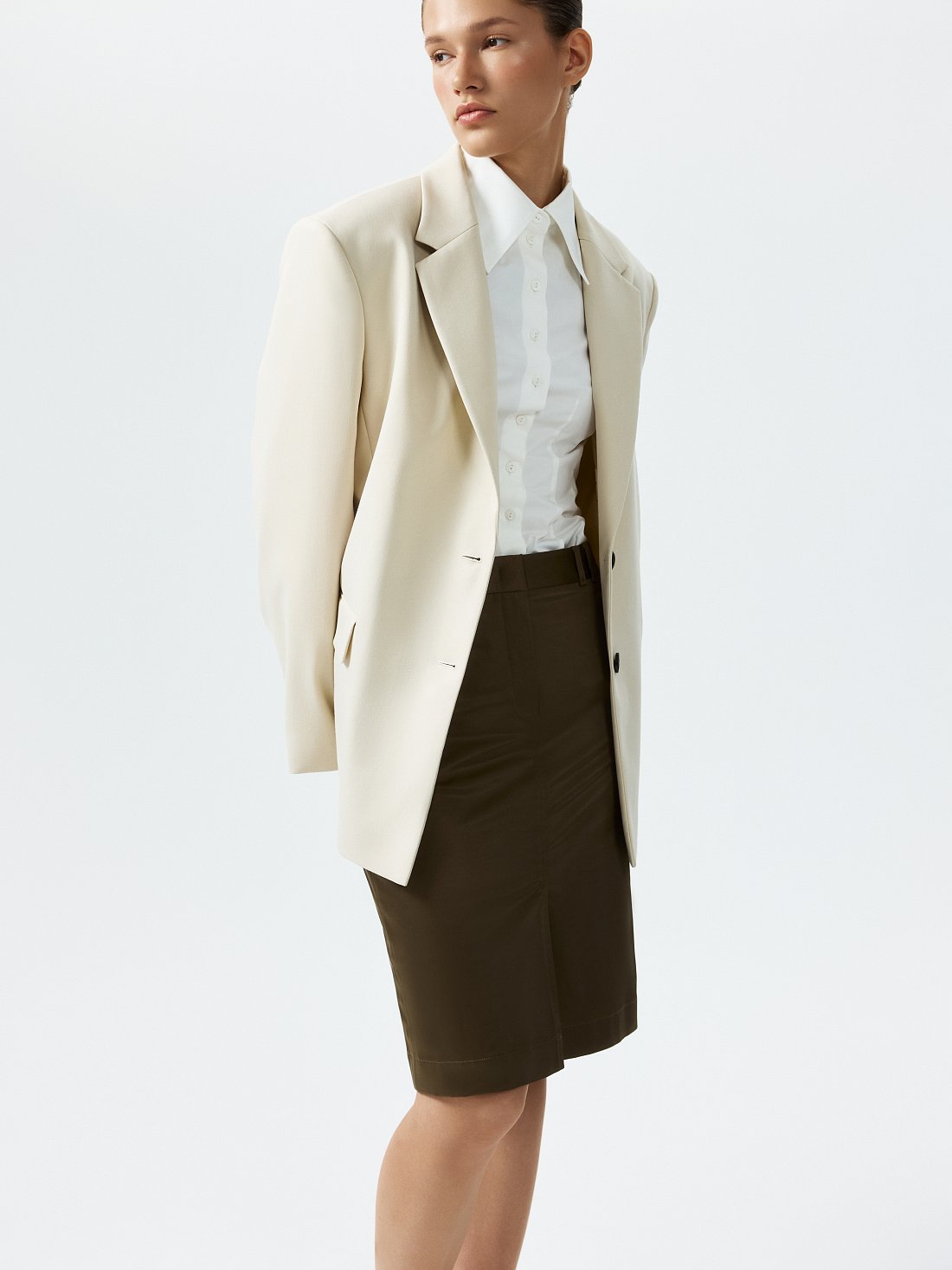 Атласная мини-юбка: фото №1