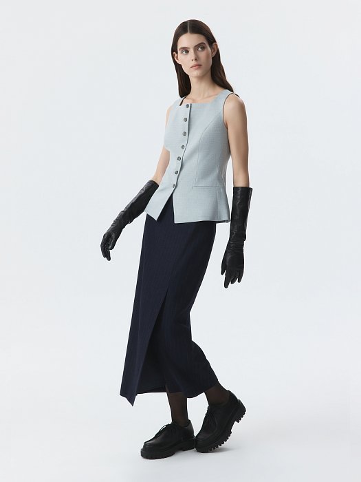 Костюмный жилет с квадратным вырезом (Р158): фото №6