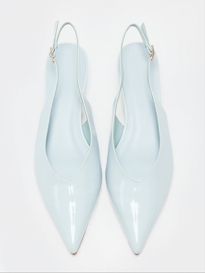 Лаковые туфли с открытой пяткой