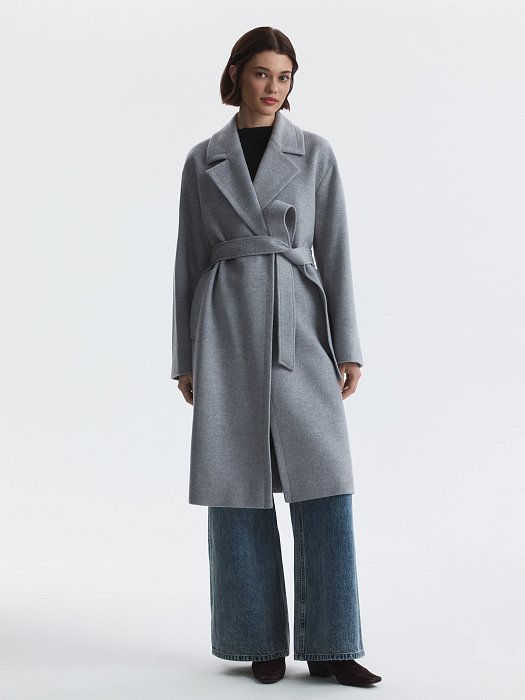 Пальто-халат из 100% шерсти: фото №3