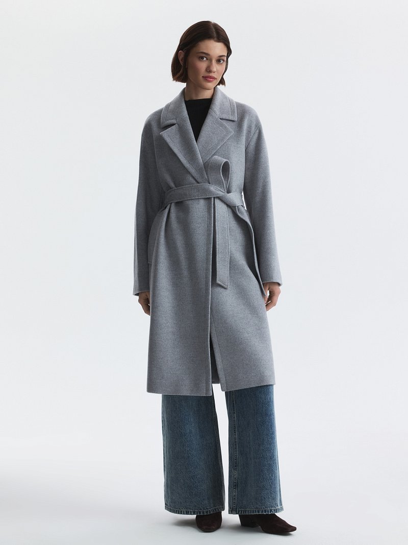 Пальто-халат из 100% шерсти