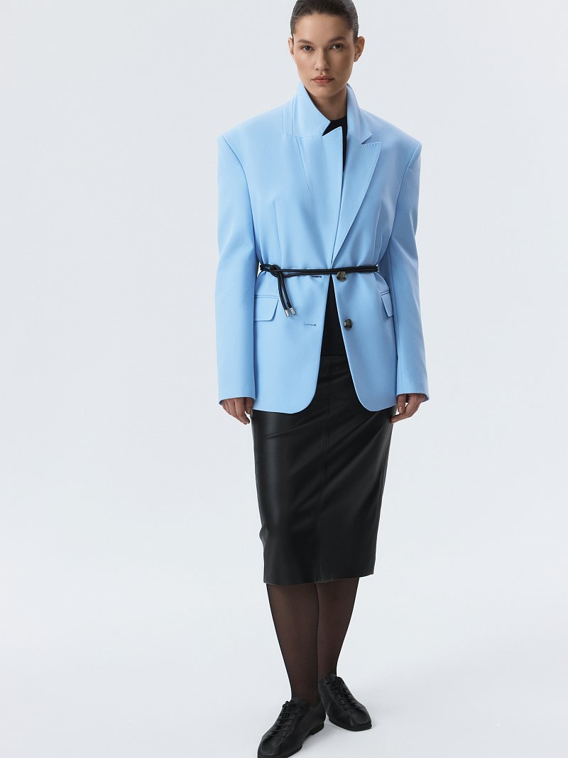 Юбка-карандаш из экокожи 