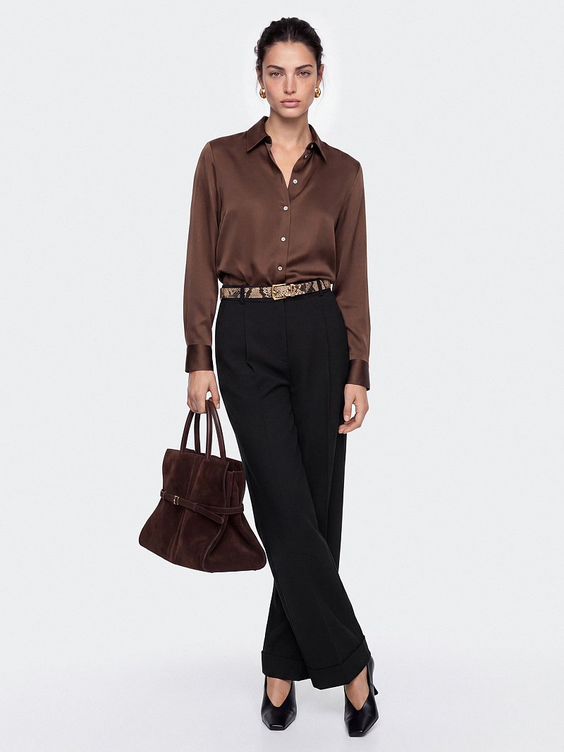 Широкие брюки из вискозы