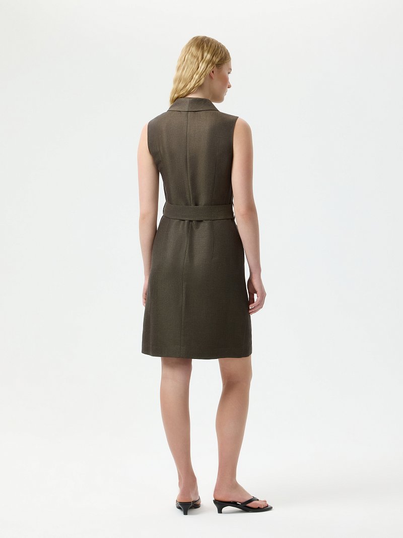 Платье-жилет с поясом