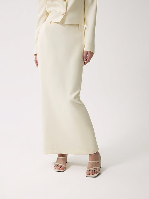 Юбка-макси из костюмной ткани: фото №2
