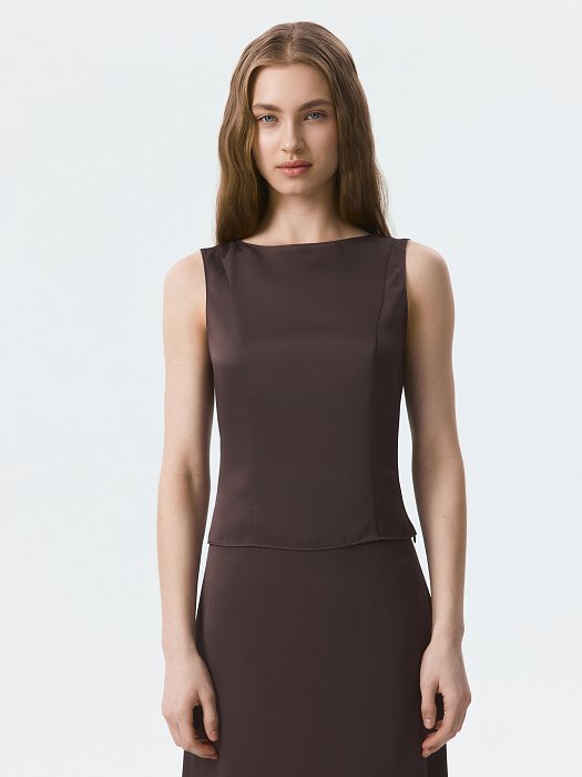 Атласный топ на молнии: фото №3