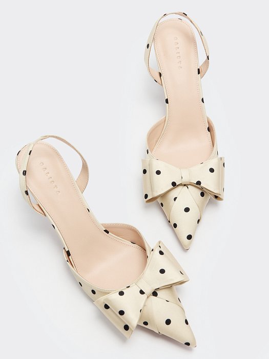 Туфли из сатина в горох: фото №3