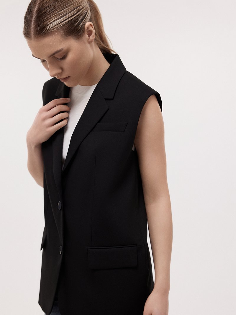 Прямой жилет оверсайз