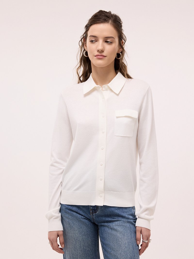 Кардиган в стиле рубашки