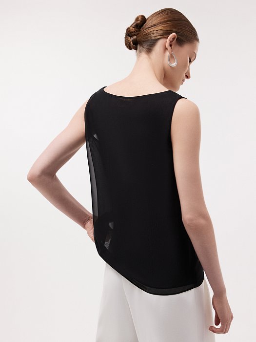 Шифоновый топ с V-вырезом: фото №3