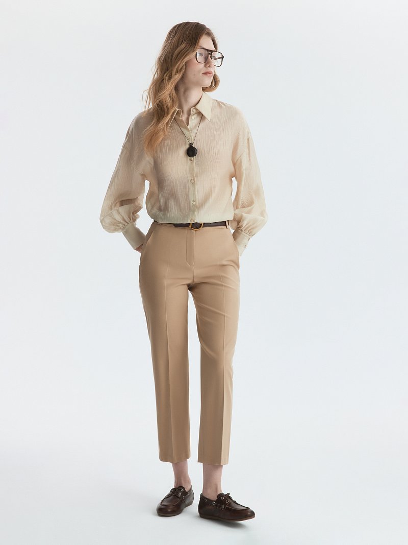 Укороченные брюки из вискозы