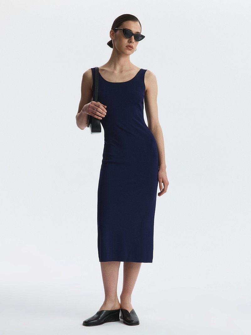 Платье-миди из трикотажа