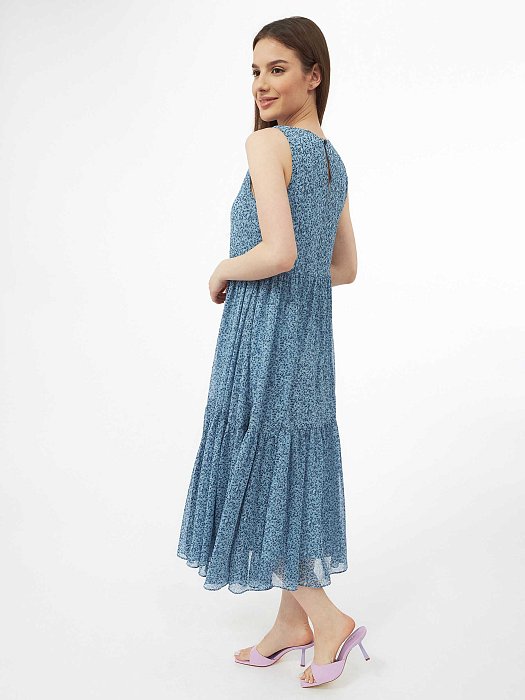 Платье-трапеция с цветочным принтом: фото №4