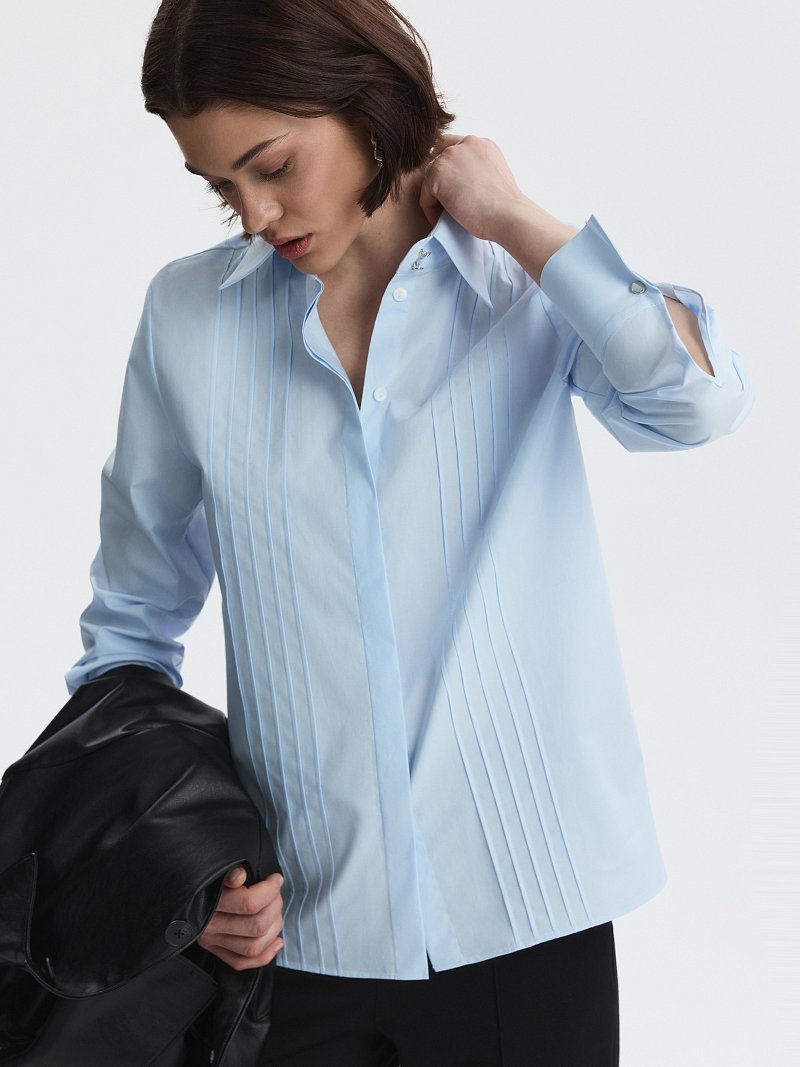 Хлопковая блуза с рельефами