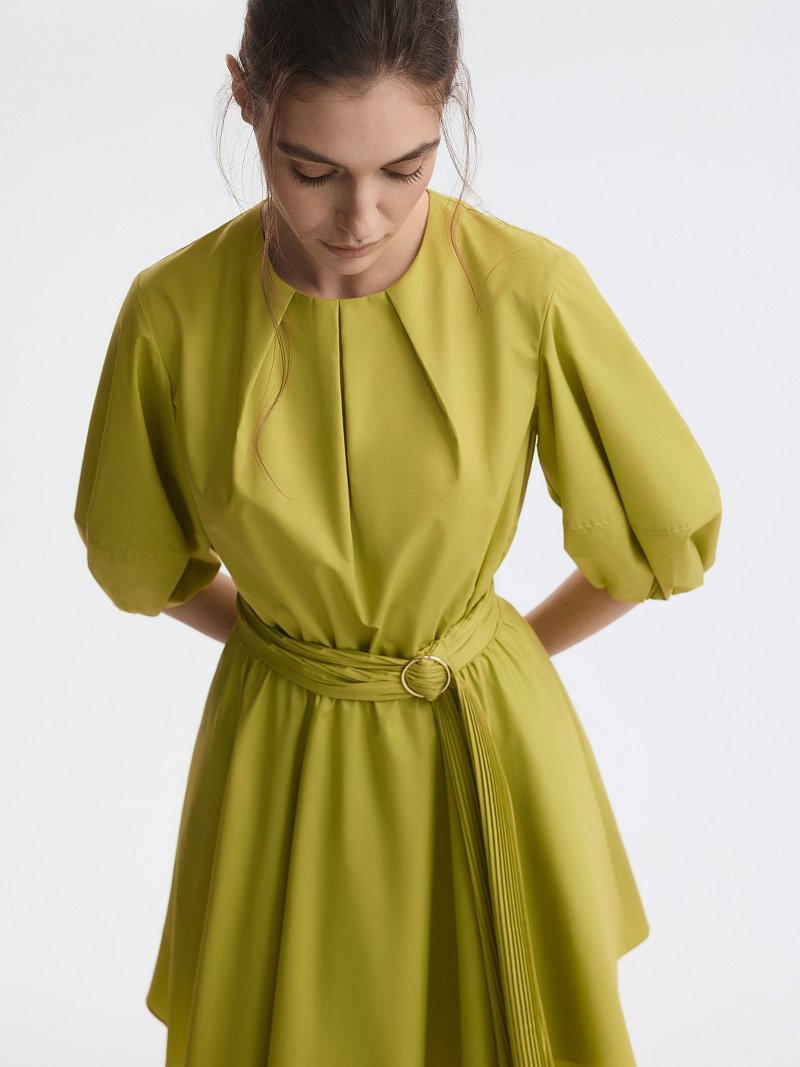 Платье из хлопка с поясом