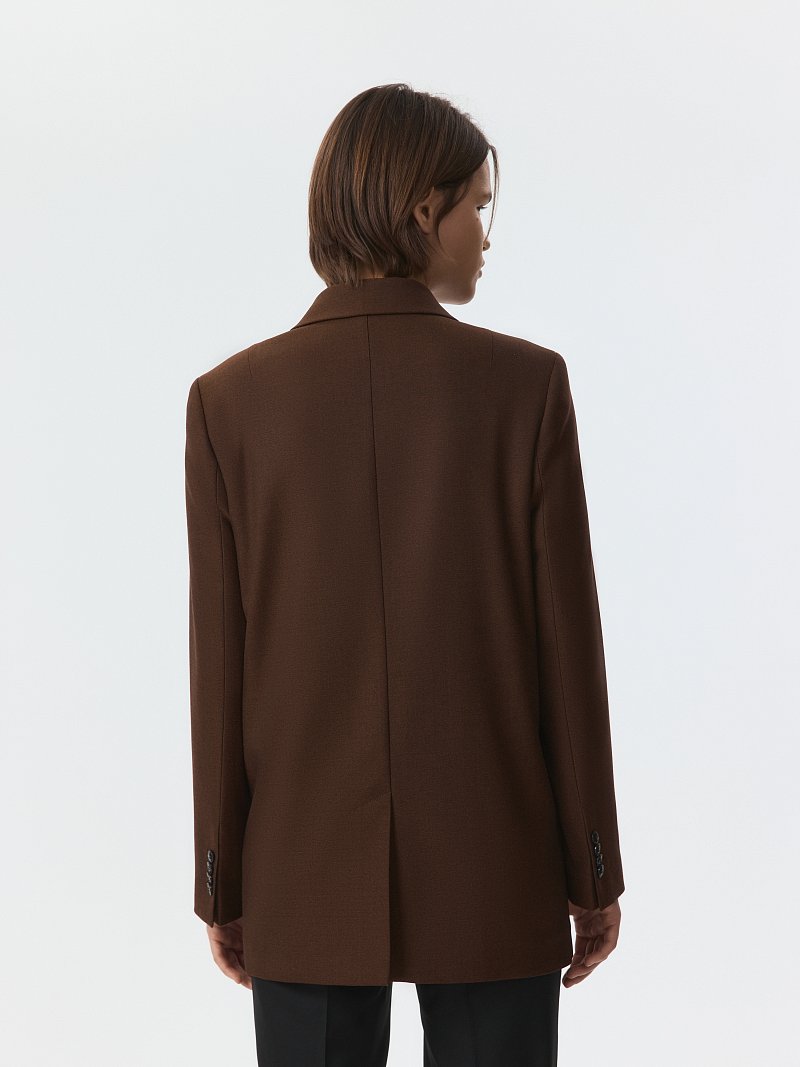 Двубортный удлиненный жакет