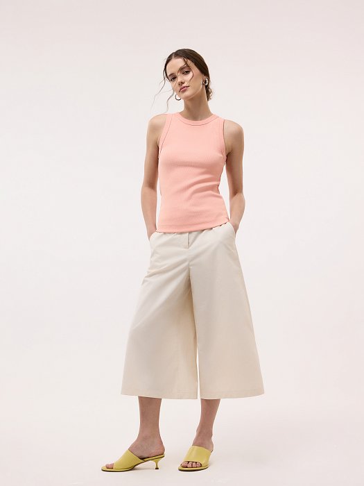 Однотонный топ из хлопка: фото №5