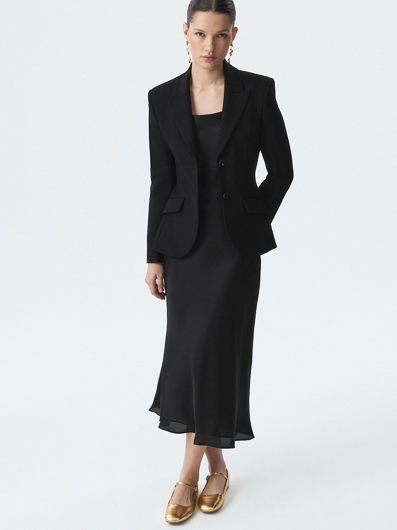 Приталенный жакет из вискозы (Р158)