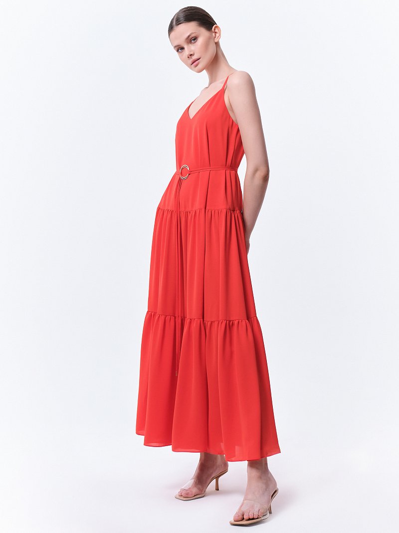 Двухъярусный сарафан с поясом