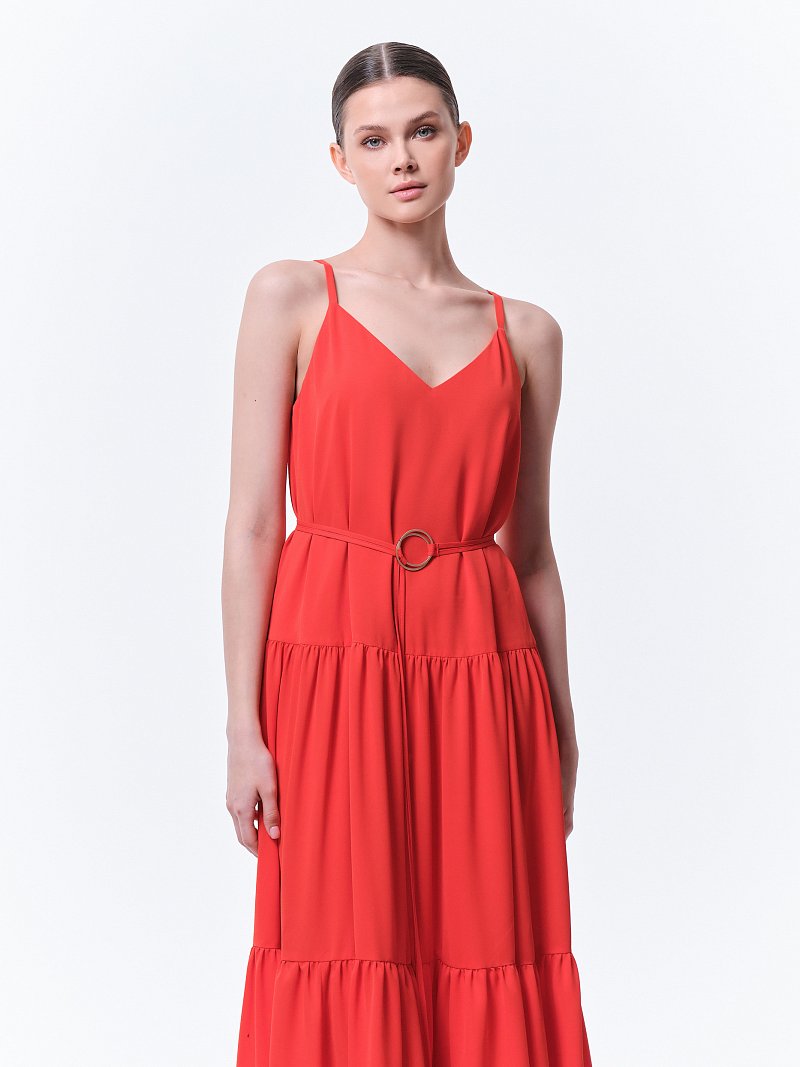 Двухъярусный сарафан с поясом