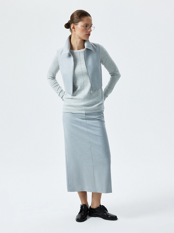 Лонгслив из вискозы и хлопка