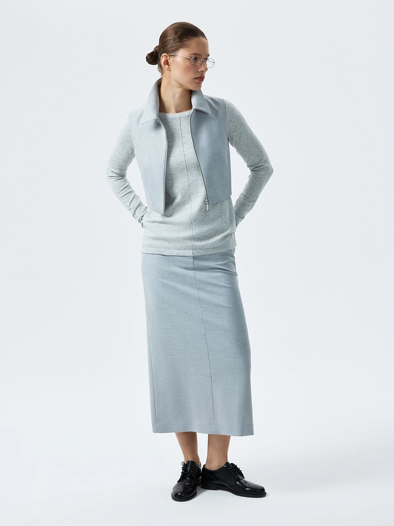 Лонгслив из вискозы и хлопка