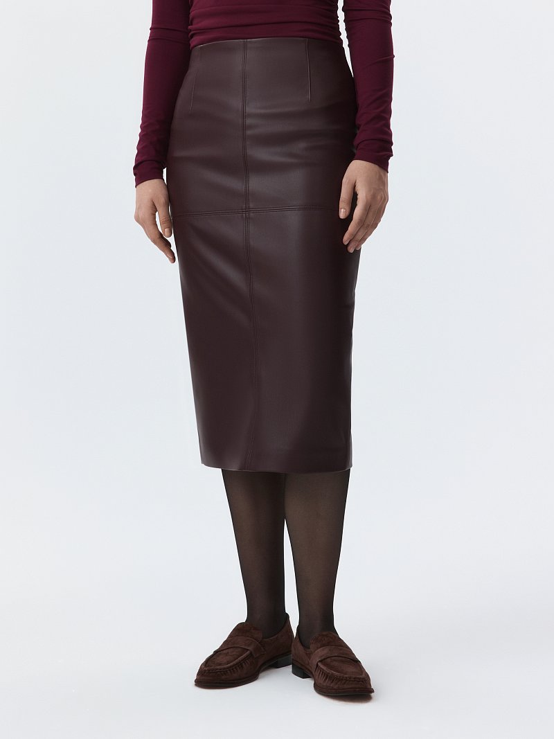 Юбка-карандаш из экокожи 