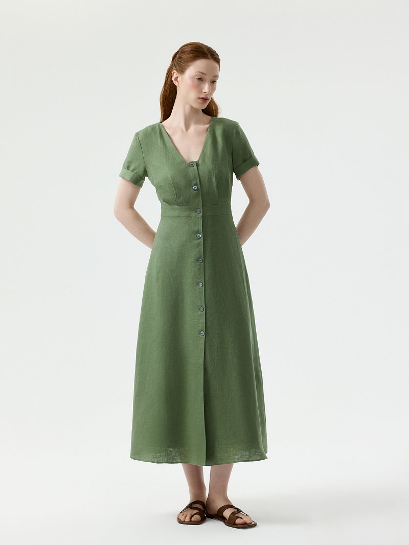 Платье из 100% льна