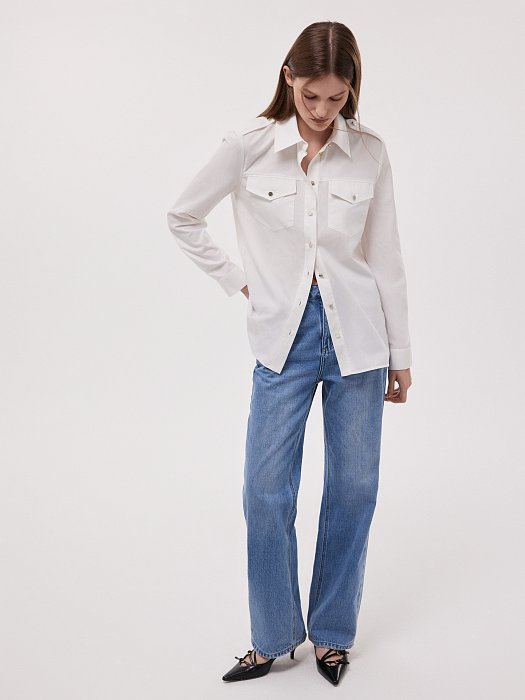 Рубашка с накладными карманами: фото №3