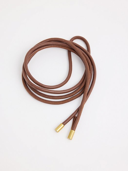 Пояс-шнурок из натуральной кожи: фото №4