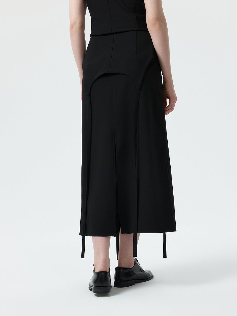 Юбка со съемной баской