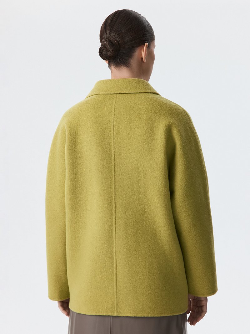 Двубортное укороченное пальто (Р158)