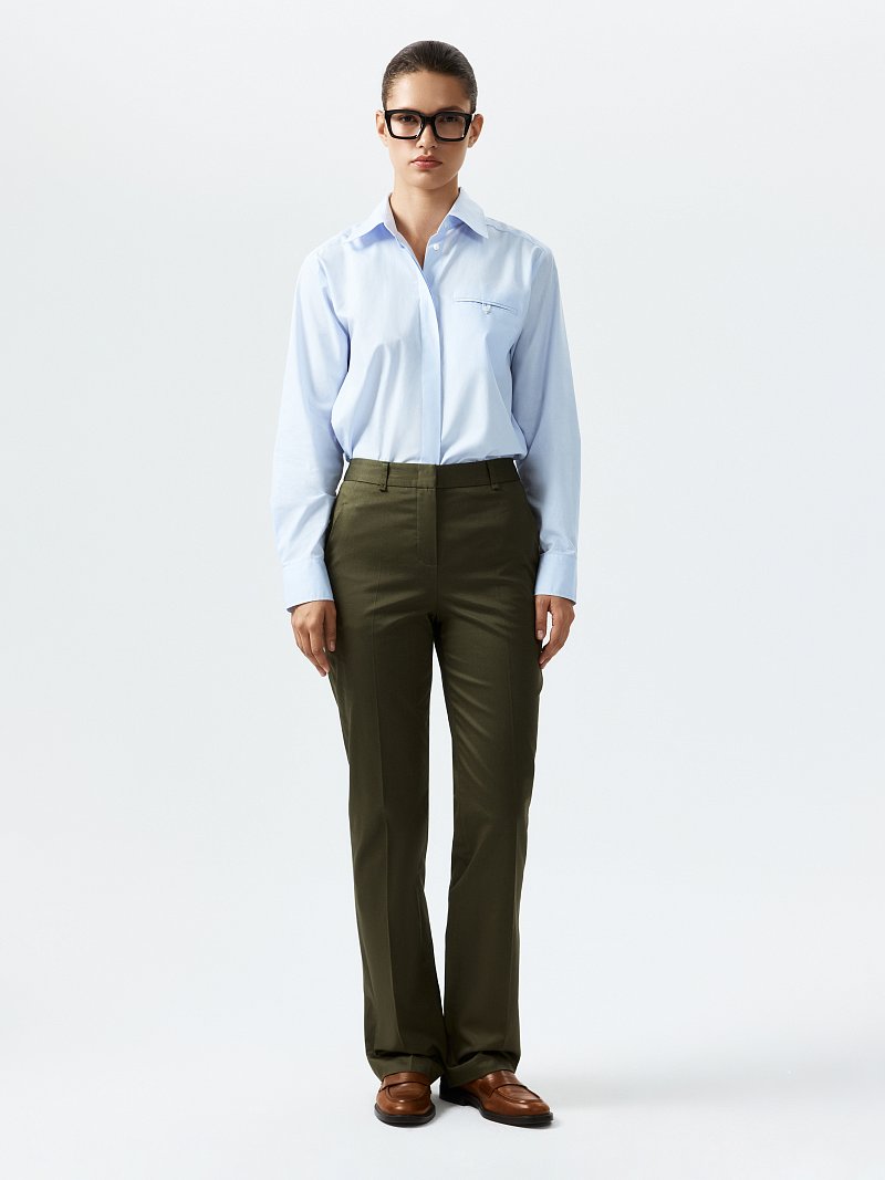 Зауженные брюки из хлопка