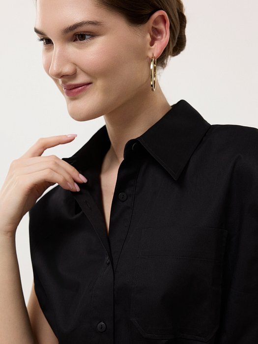 Укороченная рубашка без рукавов: фото №2