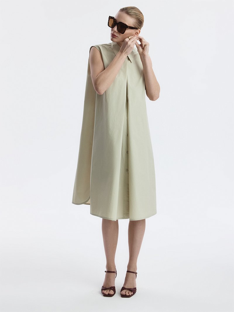 Платье-миди из 100% хлопка