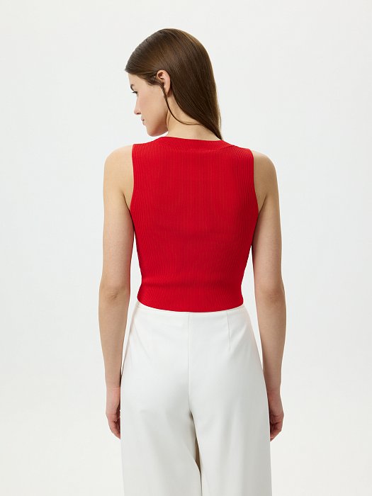 Укороченный топ из вискозы: фото №3